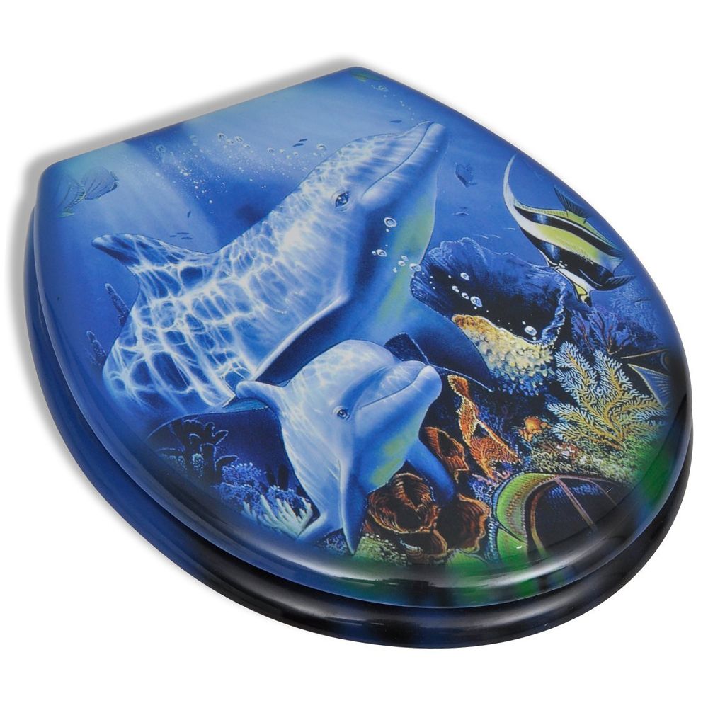 Novelty Toilet Seat Resin Material with Corrosion Free Chrome Hinges